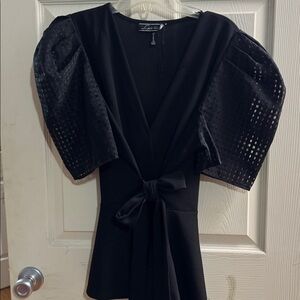 Black Puff Sleeve Dress